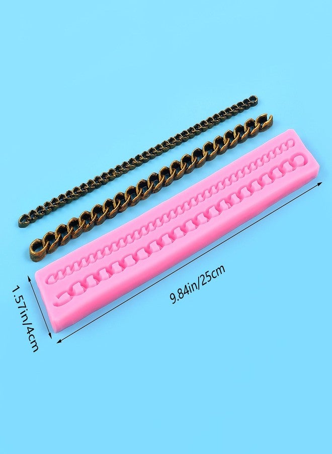 Apiocmy Silicone Chain Mold - Perfect for Creating Realistic Purse Bag Fondant Decorations, Ideal for Gum Paste, Sugarcraft, and Chocolate Crafting - Image 2