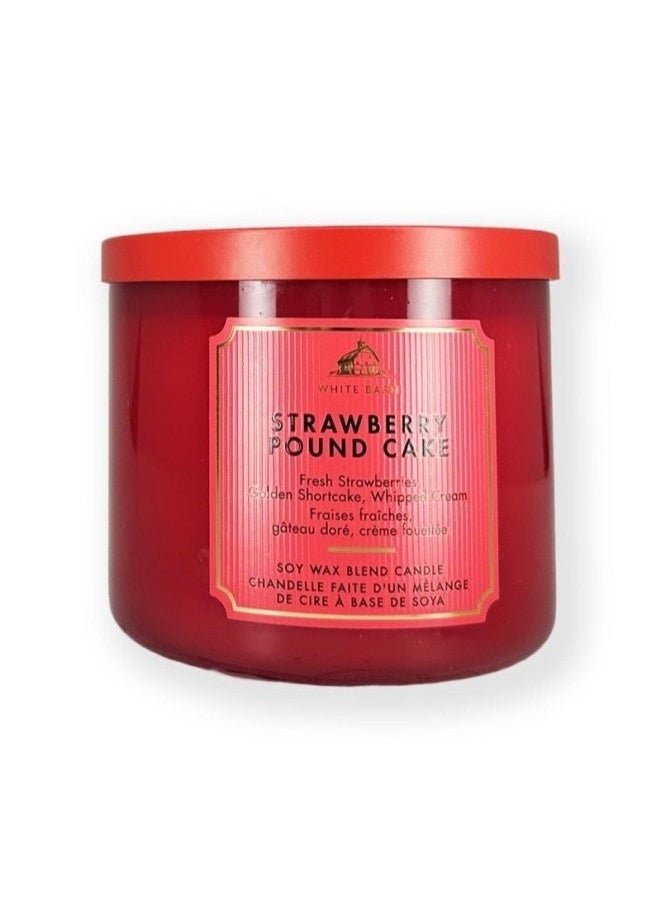 Strawberry Pound Cake 3-Wick Candle 411g