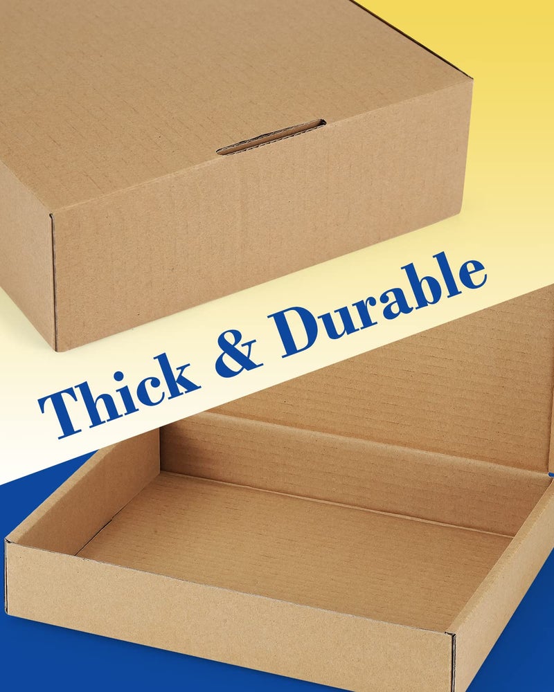 Poever Shipping-Boxes-12x9x3 Inches: 22 Pack-Cardboard-Boxes-for-Packaging, Brown-Shipping-Boxes-for-Packing-Small-Business, Corrugated Box Mailers for Book Shoes Gift Mailing - Image 3