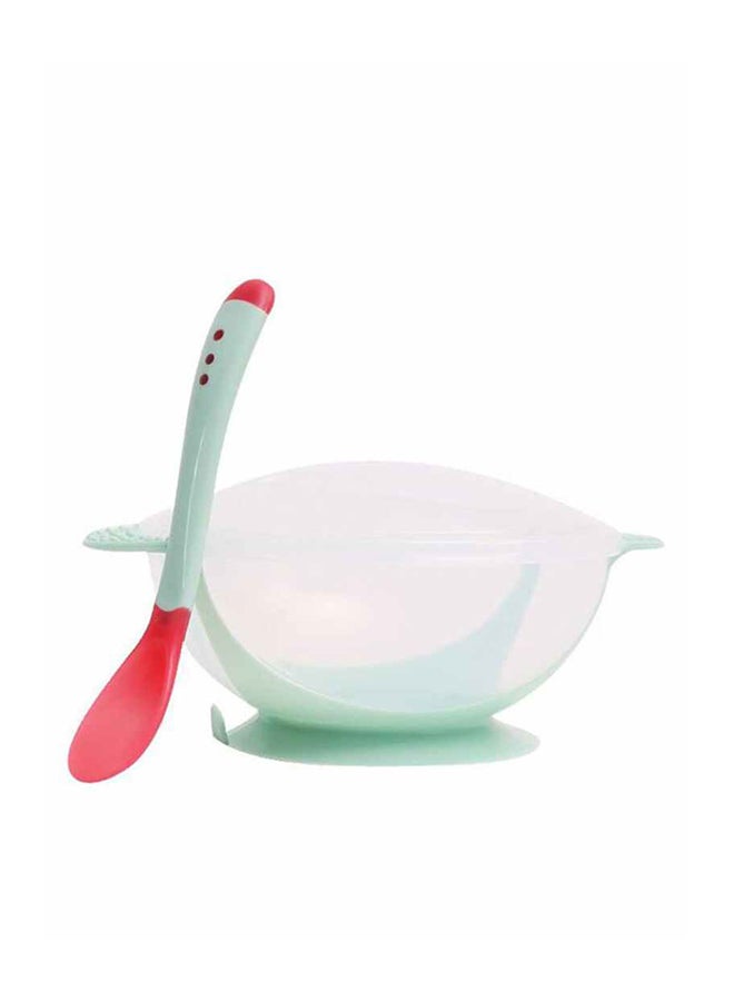 Temperature Sensing Odourless And Harmless Material Baby Feeding Bowl With Spoon - Image 1