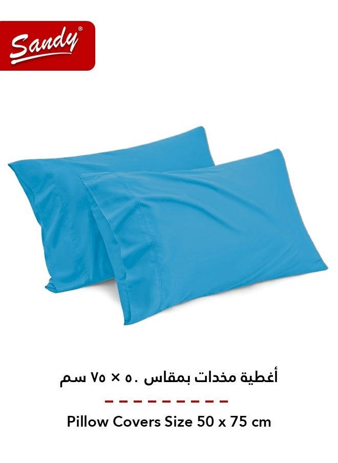 Sandy Sandy Premium Hotel Quality Flat Sheet and Pillow Cases, Bed Sheet 3 Pieces Set, Soft & Breathable and Cooling, Full Size 243 x 205 cm, Turquoise  - Image 4
