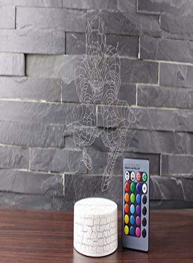 ZYTC 3D Illusion Super Hero Night Light Three Pattern 7 Color Change Decor Lamp Desk Table Night Light Lamp for Kids Children - Image 4