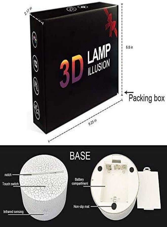ZYTC 3D Illusion Super Hero Night Light Three Pattern 7 Color Change Decor Lamp Desk Table Night Light Lamp for Kids Children - Image 5