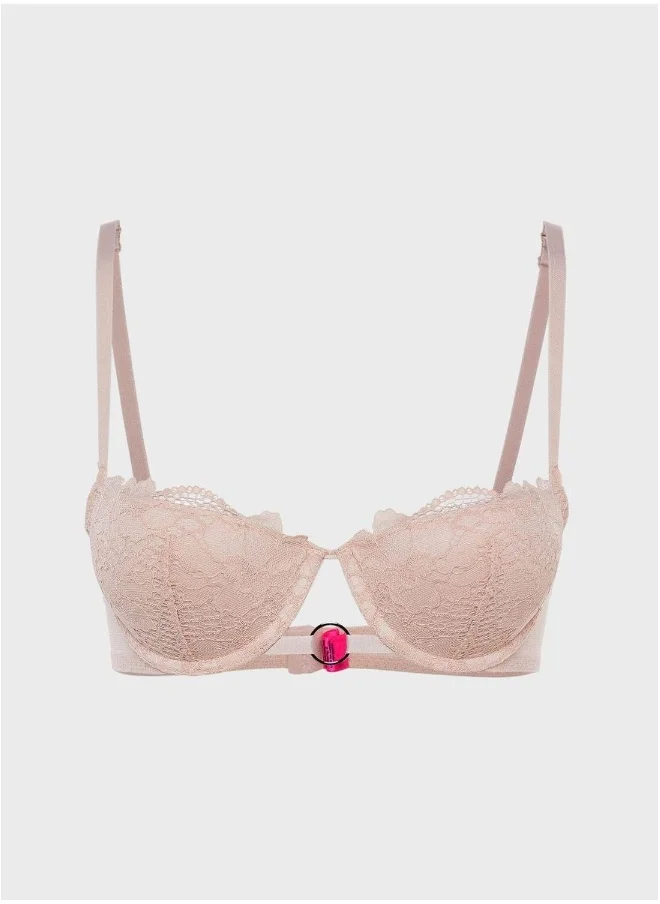 La Senza Ring Detail Lace Balconette Bra