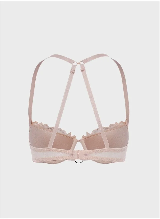 La Senza Ring Detail Lace Balconette Bra