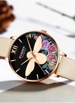 CURREN 9061 Stainless Steel Strap Quartz Watch for Women-Skin