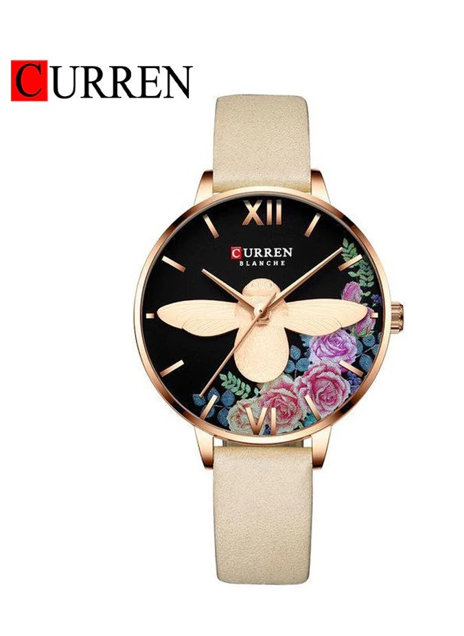 CURREN - CURREN 9061 Stainless Steel Strap Quartz Watch for Women-Skin - Image 1