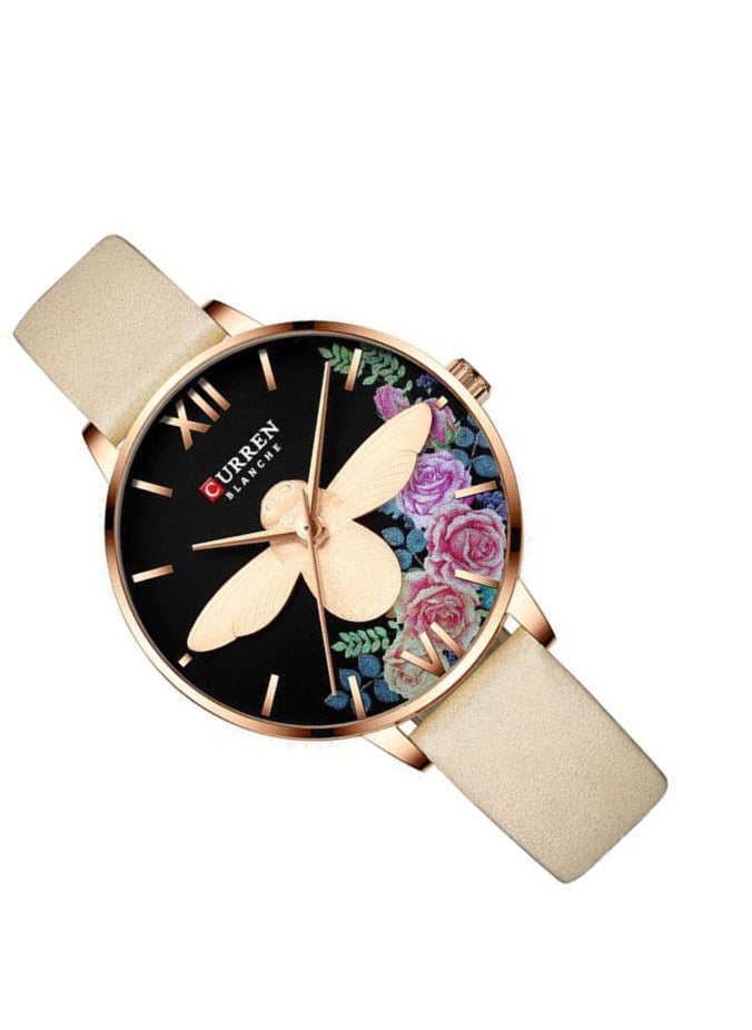 CURREN - CURREN 9061 Stainless Steel Strap Quartz Watch for Women-Skin - Image 1
