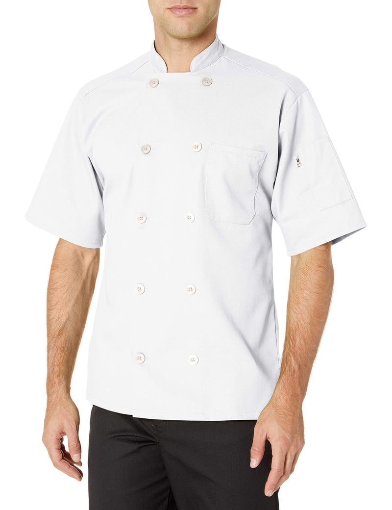 Uncommon Threads womens South Beach Chef Coat Short Slvs Shirt, White, X-Small US - Image 4