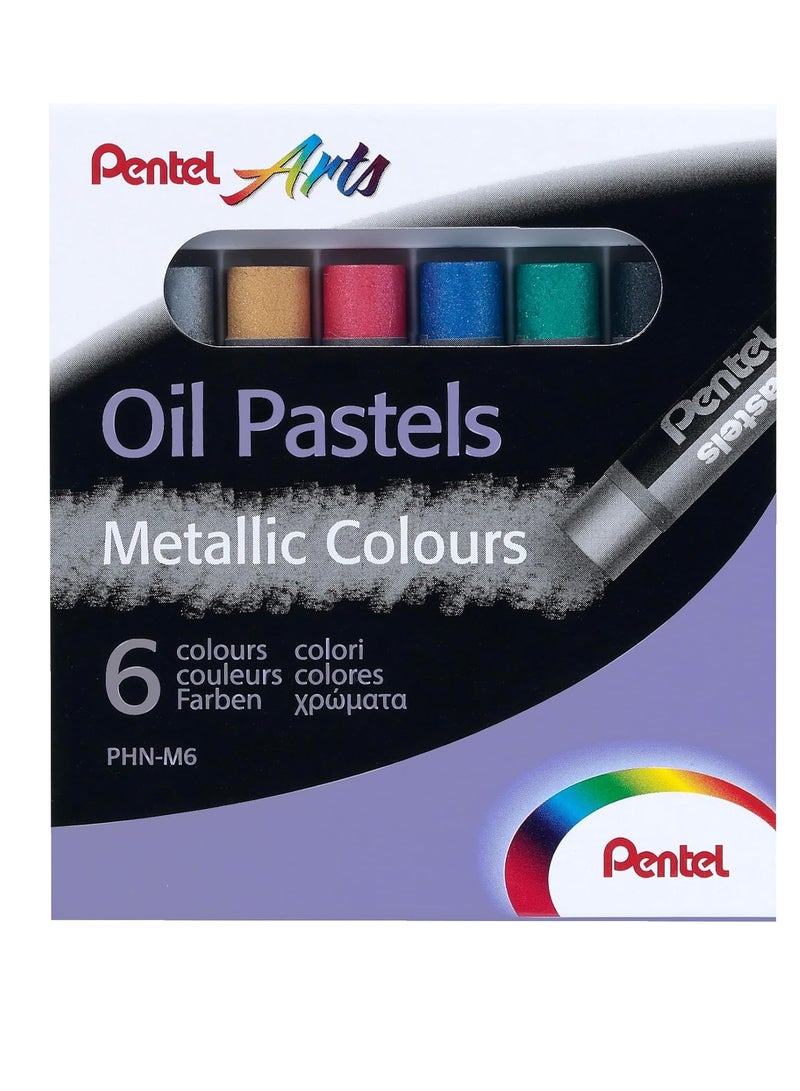 Pentel 6 قطع من ألوان الباستيل الزيتية الفلورية متعددة الألوان - Image 4