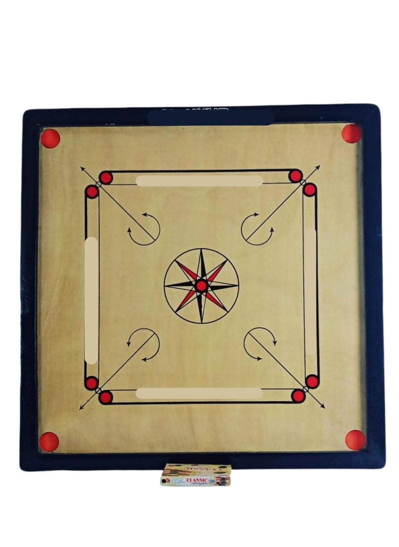 Toy Box - Standard Size 30Inch Wooden Carrom Board With 24 Coins & Striker Set - Image 1