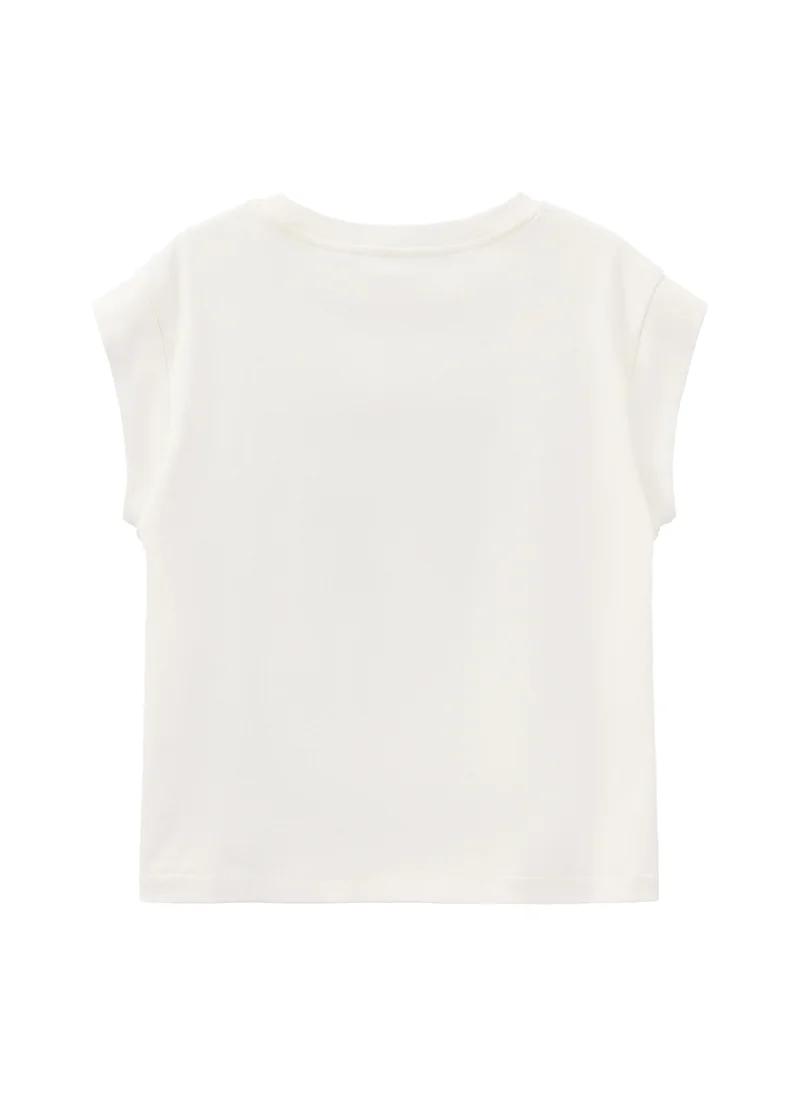 Balabala White Kids Girls Knit short sleeve suit for Women | Best Price UAE