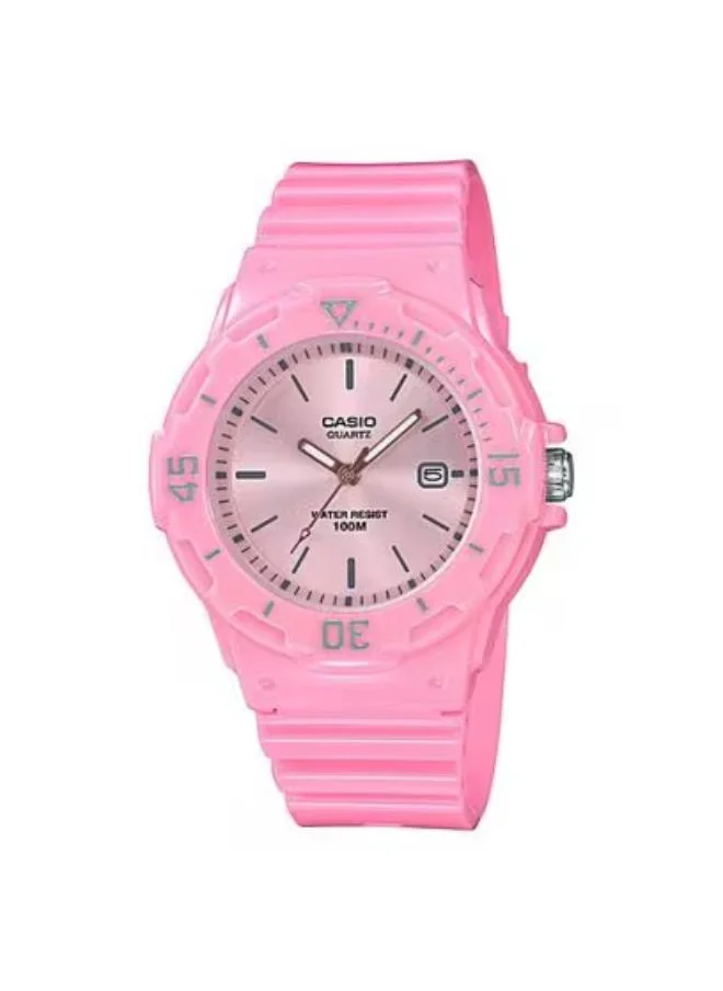 CASIO Women's Analog Display Watch With Pink Resin Strap - LRW-200H-4E4VDF