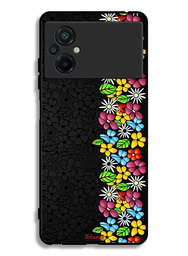 Tolwak Xiaomi Poco M5 4G Protective Case Cover Flowers Line - Image 2