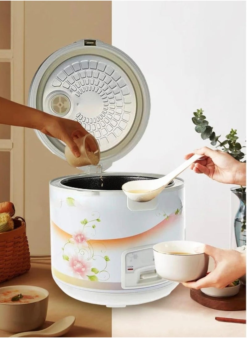 Generic - Electric Rice Cooker 1.8L – Multi-Function Cooking Pot with Non-Stick Inner Pot, Deluxe Features, Keep Warm Function, Automatic Cooking – White - Image 1