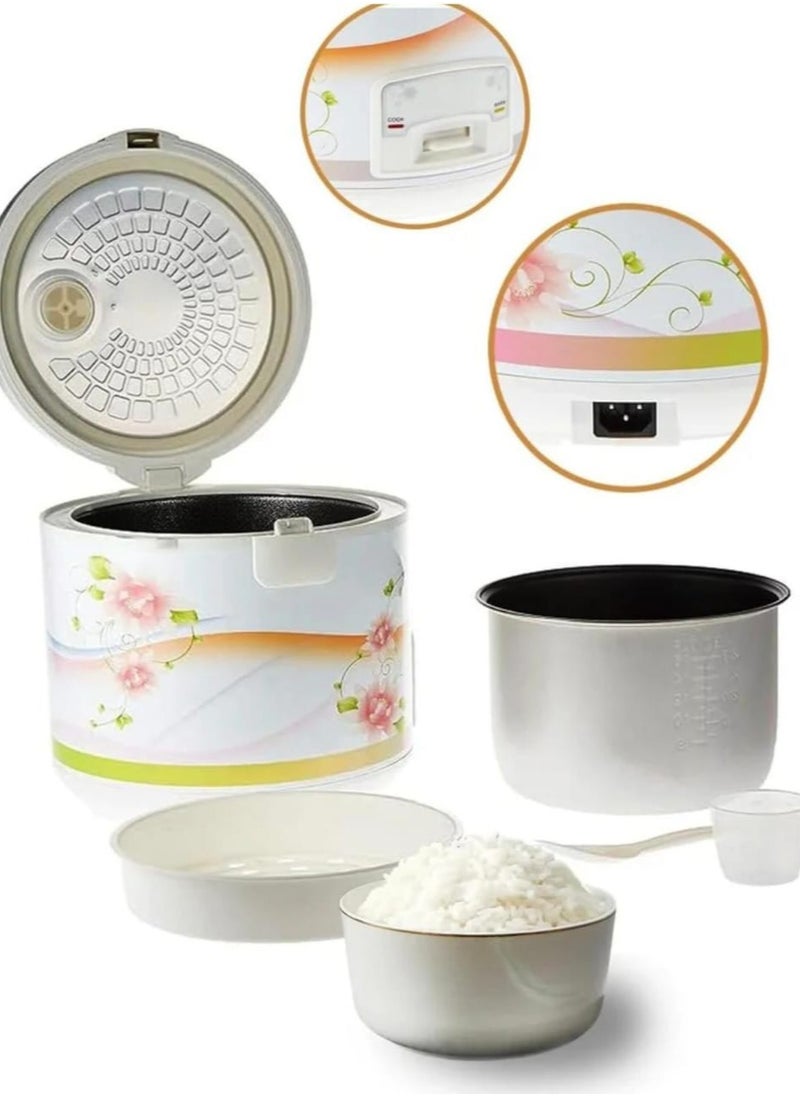 Generic - Electric Rice Cooker 1.8L – Multi-Function Cooking Pot with Non-Stick Inner Pot, Deluxe Features, Keep Warm Function, Automatic Cooking – White - Image 1