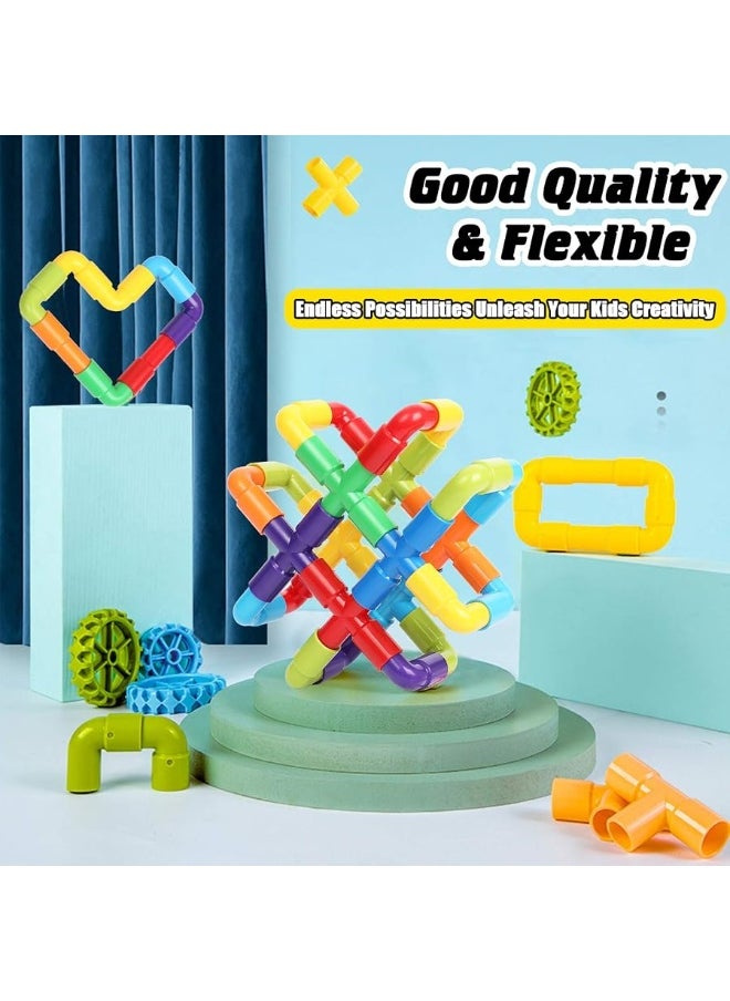 EP EXERCISE N PLAY EP EXERCISE N PLAY Kids STEM Educational Toys Creative Tube Locks Construction Kit Pipe Building Sets Preschool Learning Toys, Present Gift for Kids Boys and Girls 3+, 250 Pieces  - Image 3