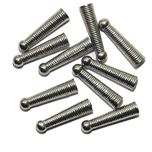 SeedBeadExplosion Bolo Tie Tips Silvertone Heavy Ridged Ball Style 25mm Long Pk/10 - Image 1