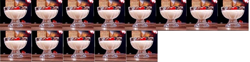 AFAST Stylish Ice Cream Bowl for Ice Cream, Dessert and Pudding, Clear, 100 Ml, 9.5 X 9.5 X 8, Pack of 13 - Image 1
