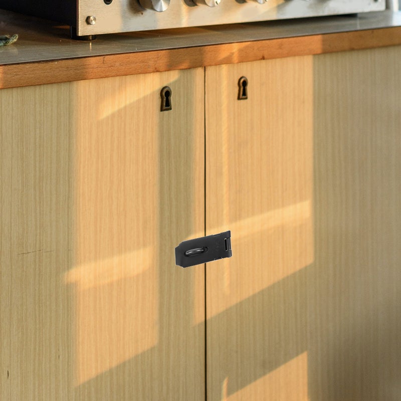 Cabinet Locks,Durable Stainless Steel Security Solution for Doors and Drawers,Hasp Design - Image 5