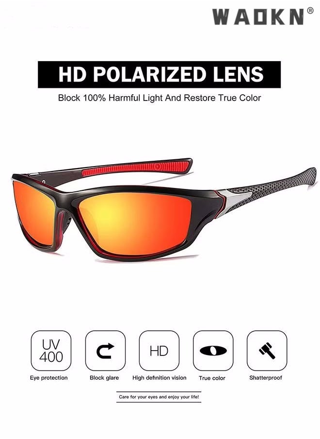 WAOKN Sports Polarized Sunglasses for Men Cycling Driving Fishing 100% UV Protection,Sports Trendy Sunglasses,for Men Womens Sunglasses Polarized UV Protection Non-Slip, for Driving Cycling Fishing Running  - Image 5