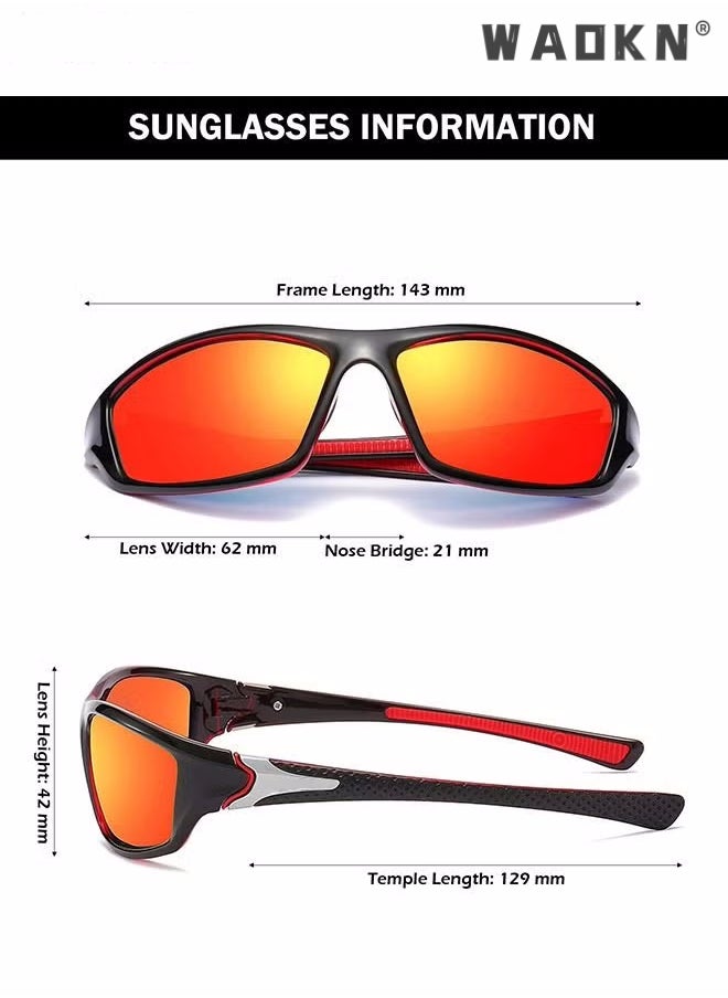 WAOKN Sports Polarized Sunglasses for Men Cycling Driving Fishing 100% UV Protection,Sports Trendy Sunglasses,for Men Womens Sunglasses Polarized UV Protection Non-Slip, for Driving Cycling Fishing Running  - Image 4
