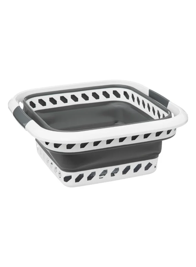 Five Simply Smart Foldable Laundry Basket White and Grey 40 L 186192