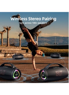 Zealot ZEALOT S98 Portable Bluetooth Speaker, 160W RMS Speaker Bluetooth Wireless, IPX6 Waterproof BT5.3, Extra Loud Deep Bass Party Speaker, 36000mah Power Bank/EQ/USB/TF Card/AUX, for Home, Outdoor,Travel  - Image 3