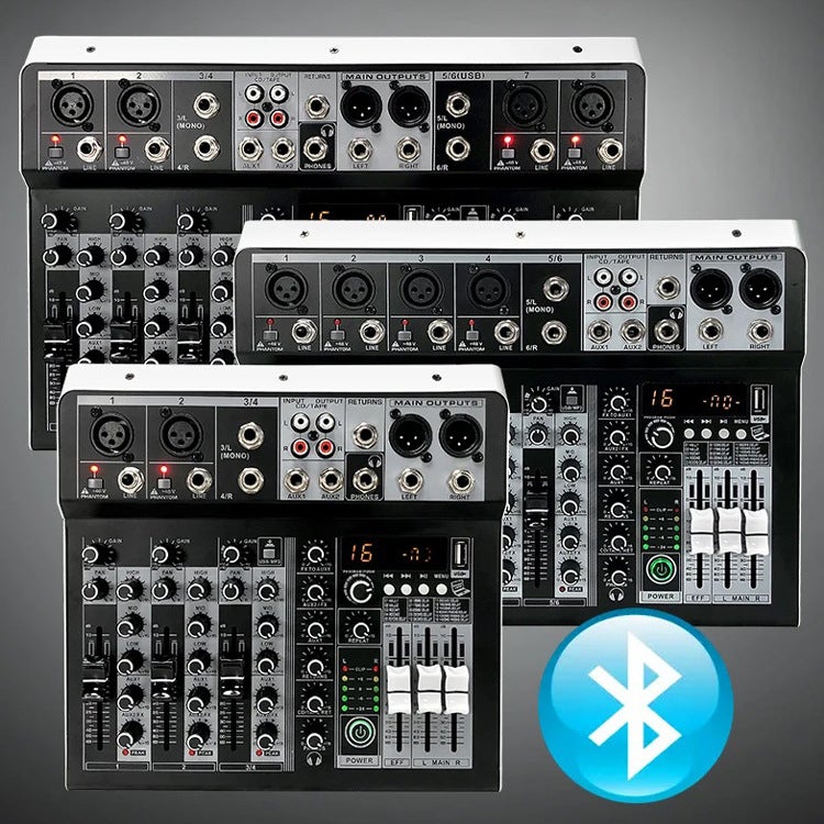 Professional 4/6/8 Small Mixer Stage Performance Wedding Conference Home With U Disk Bluetooth Playback - Image 5