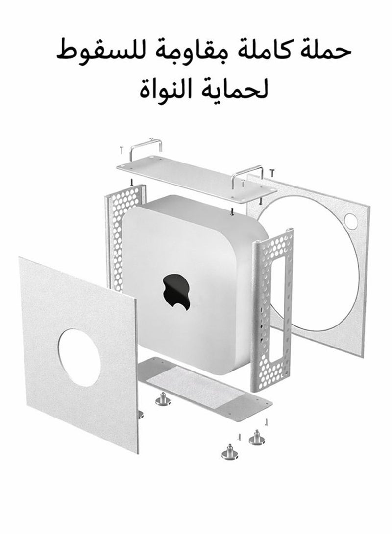 Squarecircle Premium Aluminum Vertical Stand Case for Mac mini M4 / M4 Pro – Enhanced Cooling, Metal Protective Chassis - Image 3