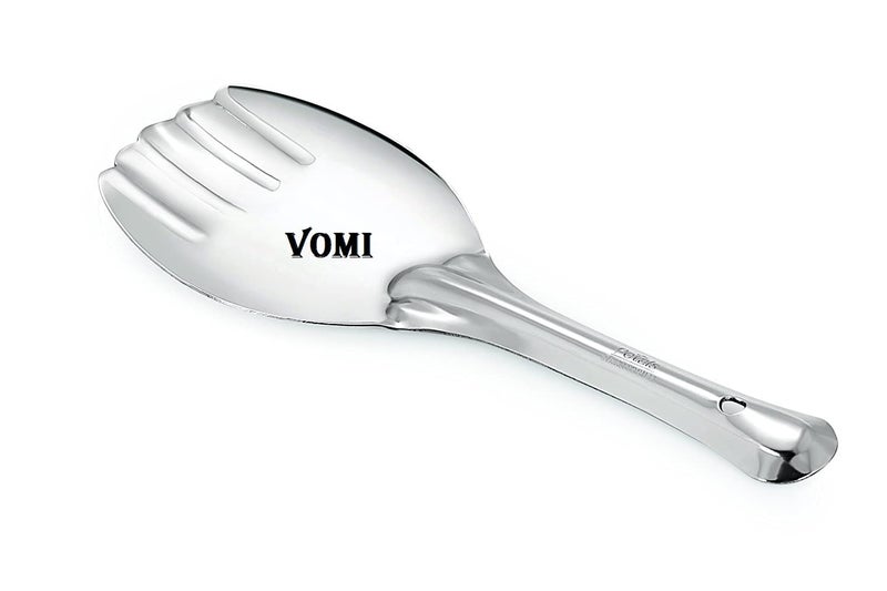 VOMI Stainless Steel Cooking and Serving Spoon Spatula Set of 9 - Image 4