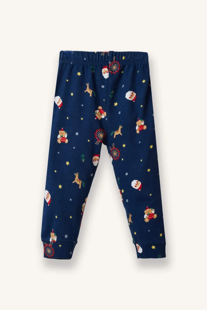 ديفاكتو Baby Boy Christmas Themed Top Bottom 2 Piece Pajama Set