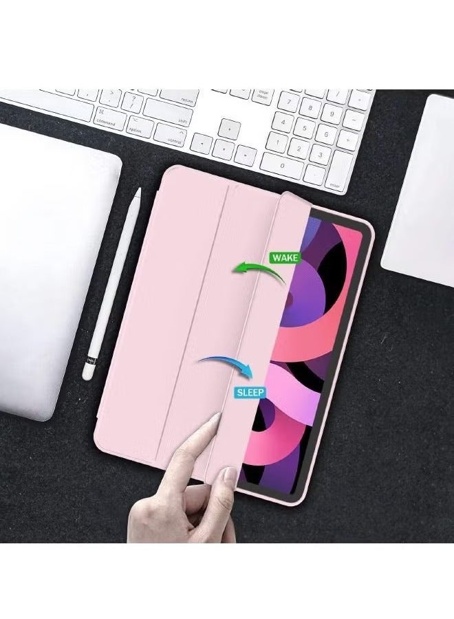 iPad Air 4 , 10.9 inch Smart Cover with Stand (2022/2020) with Pencil Holder, Lockable Smart Cover/Auto Screen On/Touch ID, Transparent Cover with Auto On/Sleep, Pink - Image 4