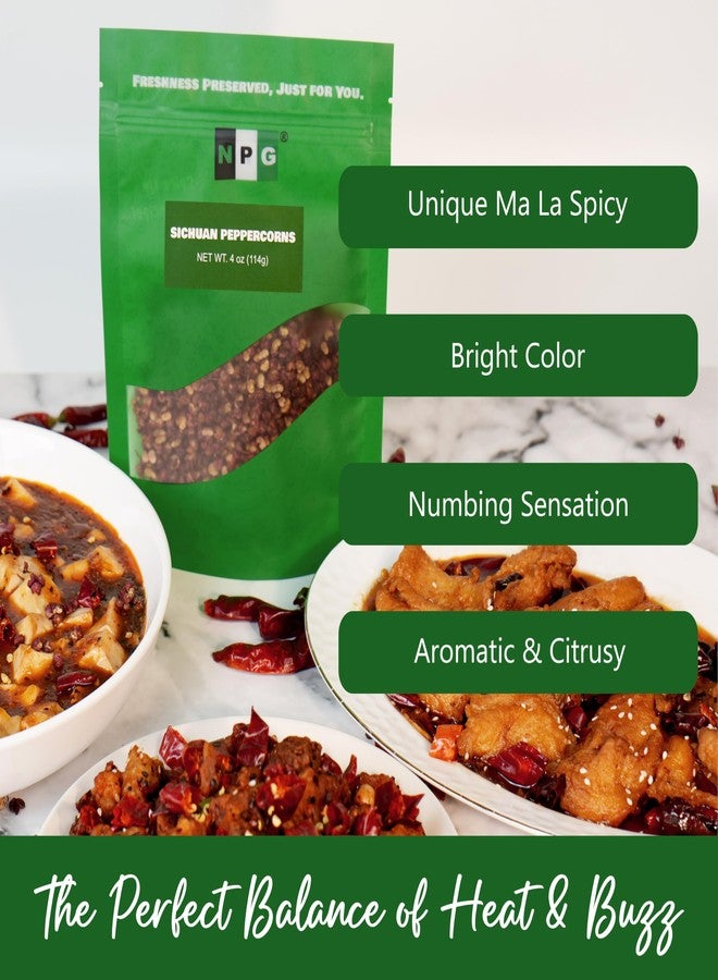 NPG Premium Szechuan Red Peppercorns Sichuan Whole Peppercorns 4 Ounces, A Mouth-numbing Spice, Red Sichuan Peppers for Kung Pao Chicken, Mapo Tofu, and Chinese Cuisine - Image 4