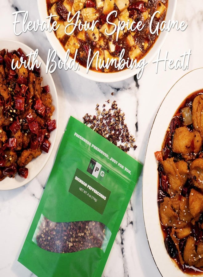 NPG Premium Szechuan Red Peppercorns Sichuan Whole Peppercorns 4 Ounces, A Mouth-numbing Spice, Red Sichuan Peppers for Kung Pao Chicken, Mapo Tofu, and Chinese Cuisine - Image 3
