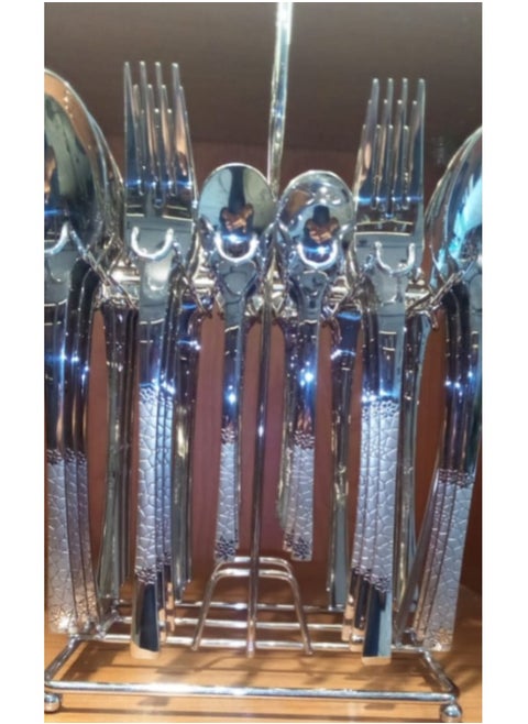 A set of forks and spoons, 38 pieces, on a German Arshia silver stand, 3037