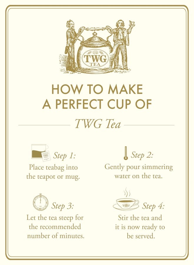 TWG Tea | 1837 Green Tea | Green Tea | Strawberry & Caramel | 15 Hand Sewn Cotton Teabags | Gift Set - Image 4