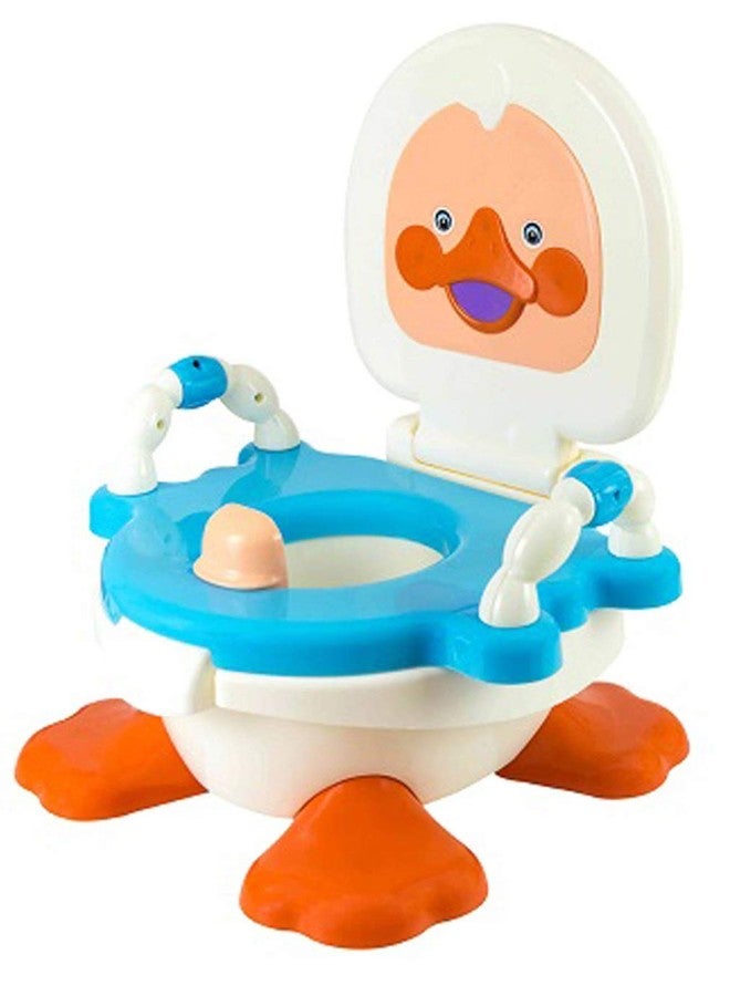 Goyal's Baby Duck Potty Training Seat with Removable Bowl and Closable Cover - Blue - Image 1
