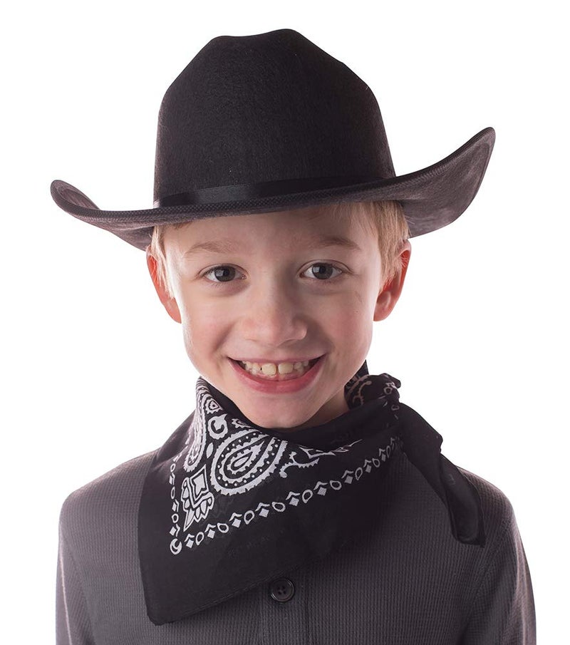 Aeromax Junior Cowboy Hat with Bandanna, Black - Image 4