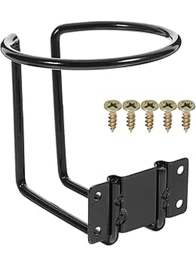 Marine Grade Black Boat Cup Holder Wall Mounted Organizer For Water Bottles And Cans - Image 1