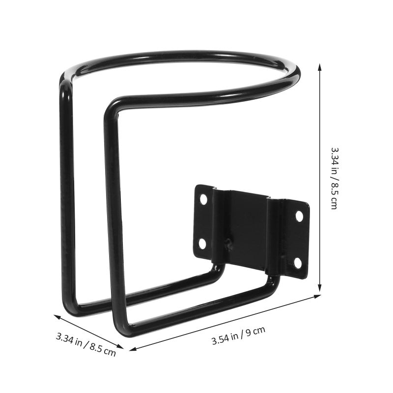 Marine Grade Black Boat Cup Holder Wall Mounted Organizer For Water Bottles And Cans - Image 3