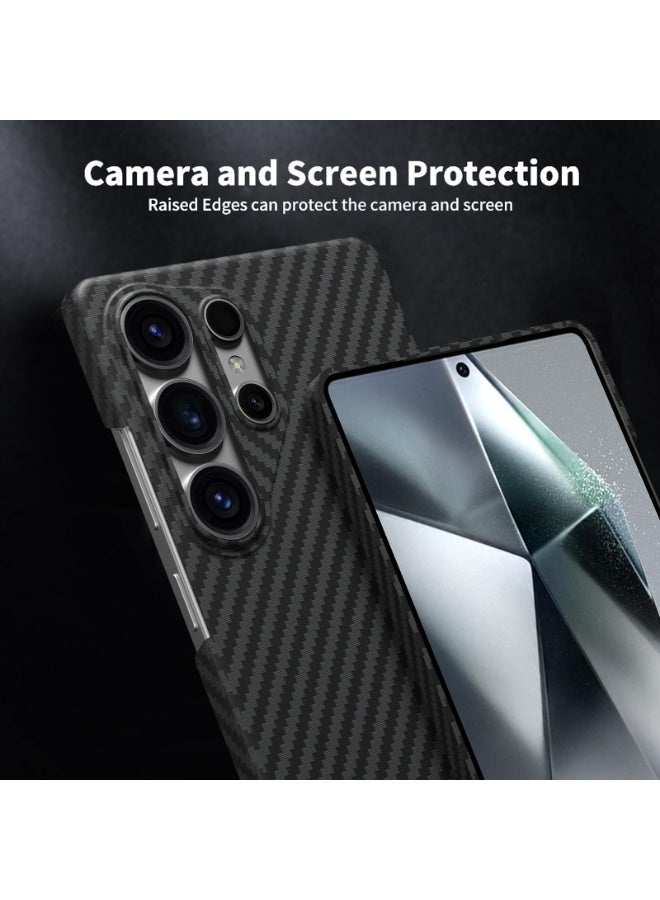X-level Magnetic Aramid Fiber Case for Samsung Galaxy S25 Ultra (2025), Slim & Lightweight Carbon Fiber Design, MagSafe-Compatible Durable Protective Cover - Image 4