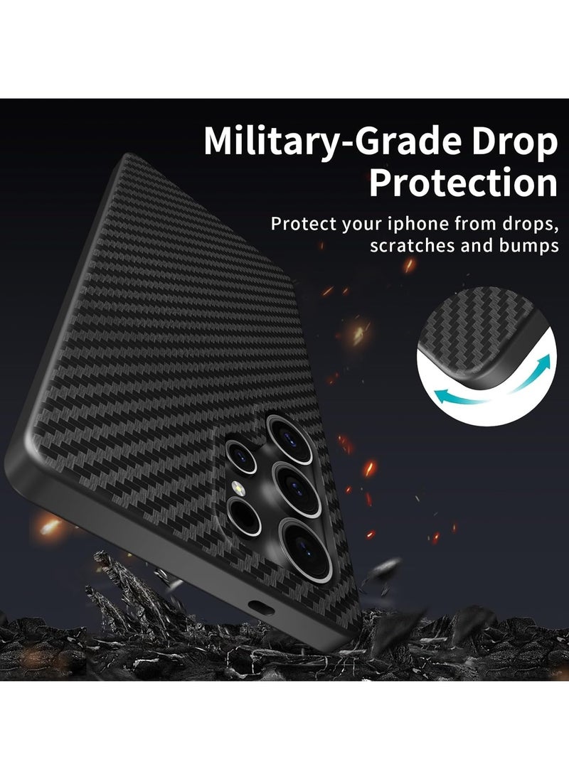 X-level - Magnetic Aramid Fiber Case for Samsung Galaxy S25 Ultra (2025), Slim & Lightweight Carbon Fiber Design, MagSafe-Compatible Durable Protective Cover - Image 1