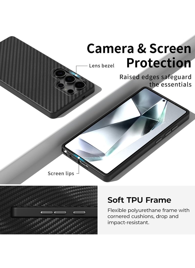 X-level - Magnetic Aramid Fiber Case for Samsung Galaxy S25 Ultra (2025), Slim & Lightweight Carbon Fiber Design, MagSafe-Compatible Durable Protective Cover - Image 1