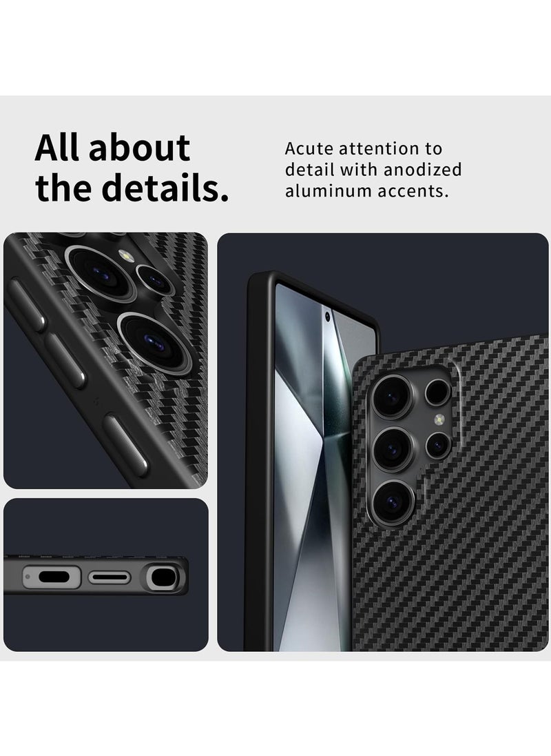 X-level - Magnetic Aramid Fiber Case for Samsung Galaxy S25 Ultra (2025), Slim & Lightweight Carbon Fiber Design, MagSafe-Compatible Durable Protective Cover - Image 1