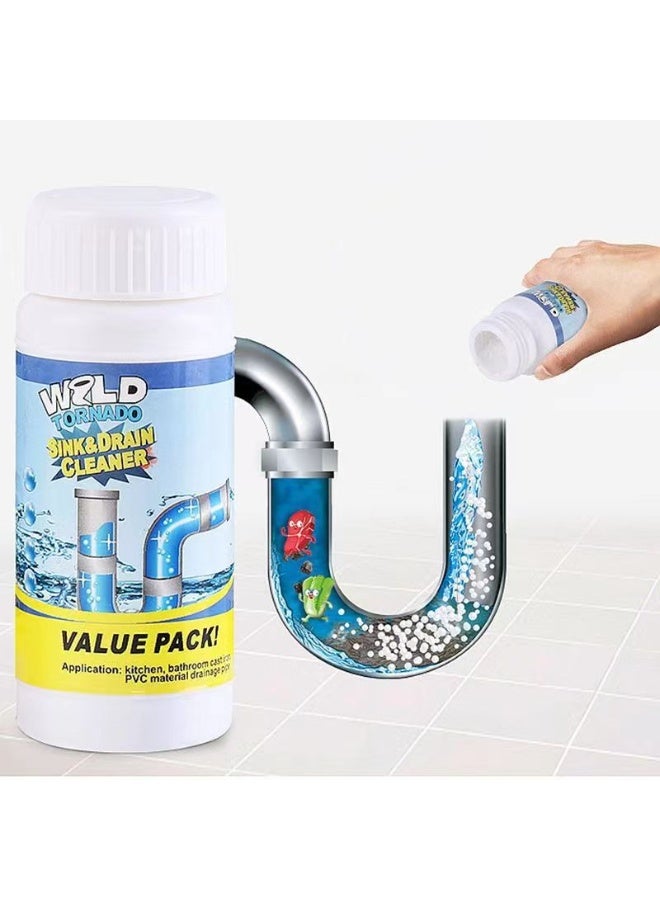 Wild Tornado Pipe Dredge, Wild Tornado Sink And Drain Cleaner, Powerful Sink And Drain Cleaner Powder, Fast Foaming For Kitchen Toilet Pipeline Quick Cleaning Tool（1pcs） - Image 1