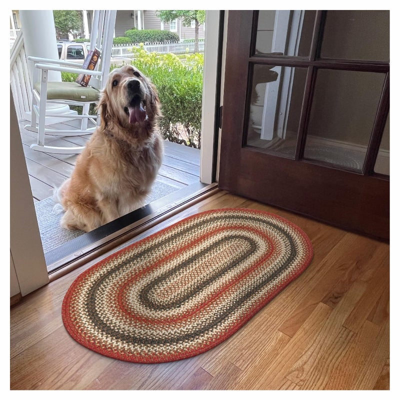 Homespice Chester Oval Braided Rugs 20x30 Perfect for Any Kitchen Bathroom or Entryway