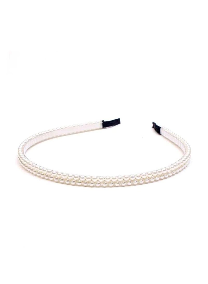 Huitich Elegant Headband Hair Accessory for Girls White - Image 1