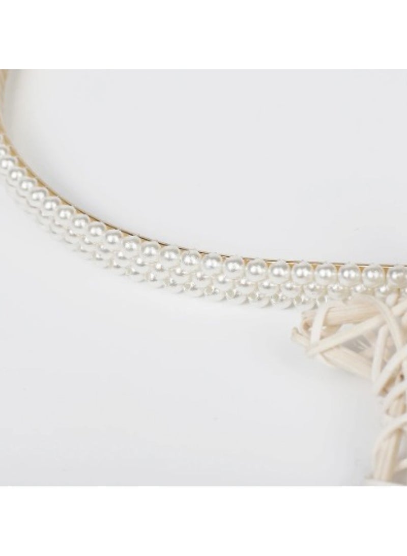 Huitich Elegant Headband Hair Accessory for Girls White - Image 4