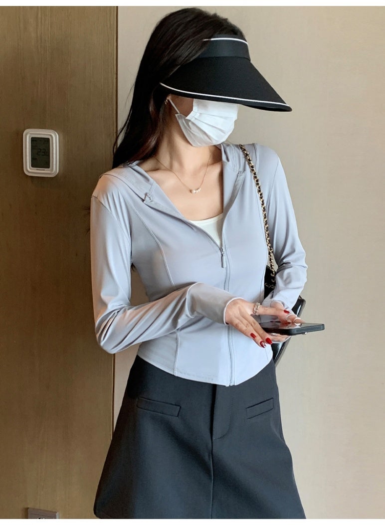 general Women's sun protection clothing, UV protection, summer cooling and breathable skin-protecting clothing, outdoor thin sun protection sports jacket - Image 3